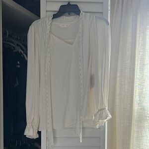 LC Lauren Conrad Cream Blouse